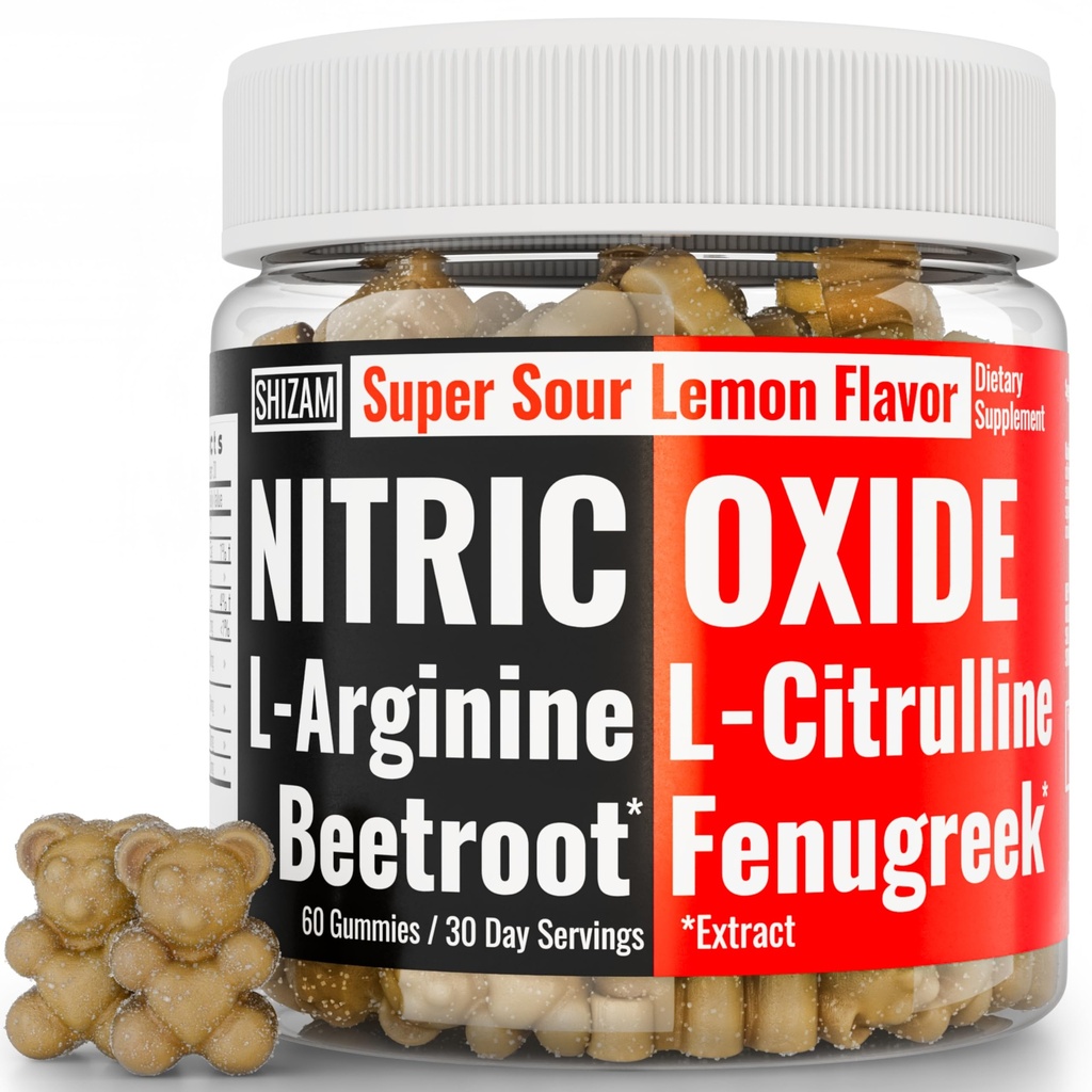 SHIZAM Beets Fenugreek Super Nitric Oxide Gummies w L-Arginine L-Citruline, Beet Root Chews Chweable Chewables Capsules Suppplemen Alt, Botroot Flow Men Beats