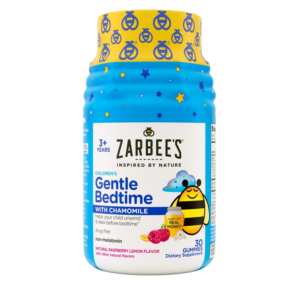 Limun Tidur Lembut Zarbee untuk Anak-Anak - Melonain- Blend Bebas Madu Alami, Raspberry Lemon, dan Chamomile Membantu Anak-anak Unwind dan Relax untuk Mempersiapkan Tidur, 30