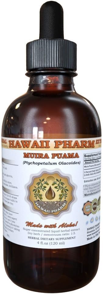 Extract Puama Liquid, Organik Muira Puama (Ptychopaletalum Oyacoides) Tincture Suplemen 2 oz