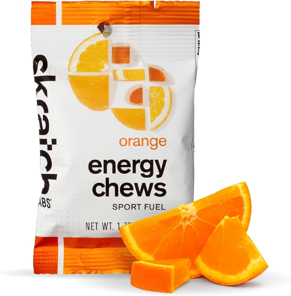 Skratch Labs Energy Chews 124; Gummies for Running, Cycling, and Sports Performance 124; Gel Alternative 124; Orange (10 Pack): Gluten Free, Vegan