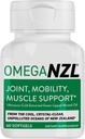 Omega-3 Asli Dukungan Bersama Suplemen, Relief Natural Terbaik Muscle, Green Lipped Mussel Oil, 60 Softgels, Tidak Fishy Aftertaste