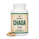 Chaga Mushroom Capsules 120 Count (1.000mg Chaga Mushroom Powder per Serving) Tinggi di Polysaccharides, Beta Gchales, dan Terpenoid - Grown and Made in The USA, Vegan Safe, Organic by Double Wood