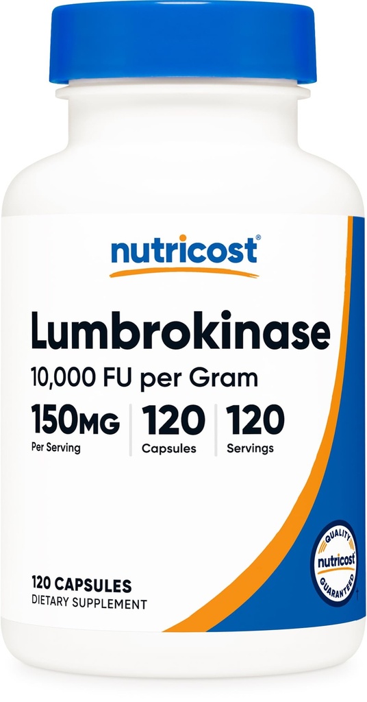 Lumbrokinase Pasta 150 mg (120 Kapsul) - Gluten- Free, Vegan, GMO- Free
