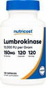 Lumbrokinase Pasta 150 mg (120 Kapsul) - Gluten- Free, Vegan, GMO- Free