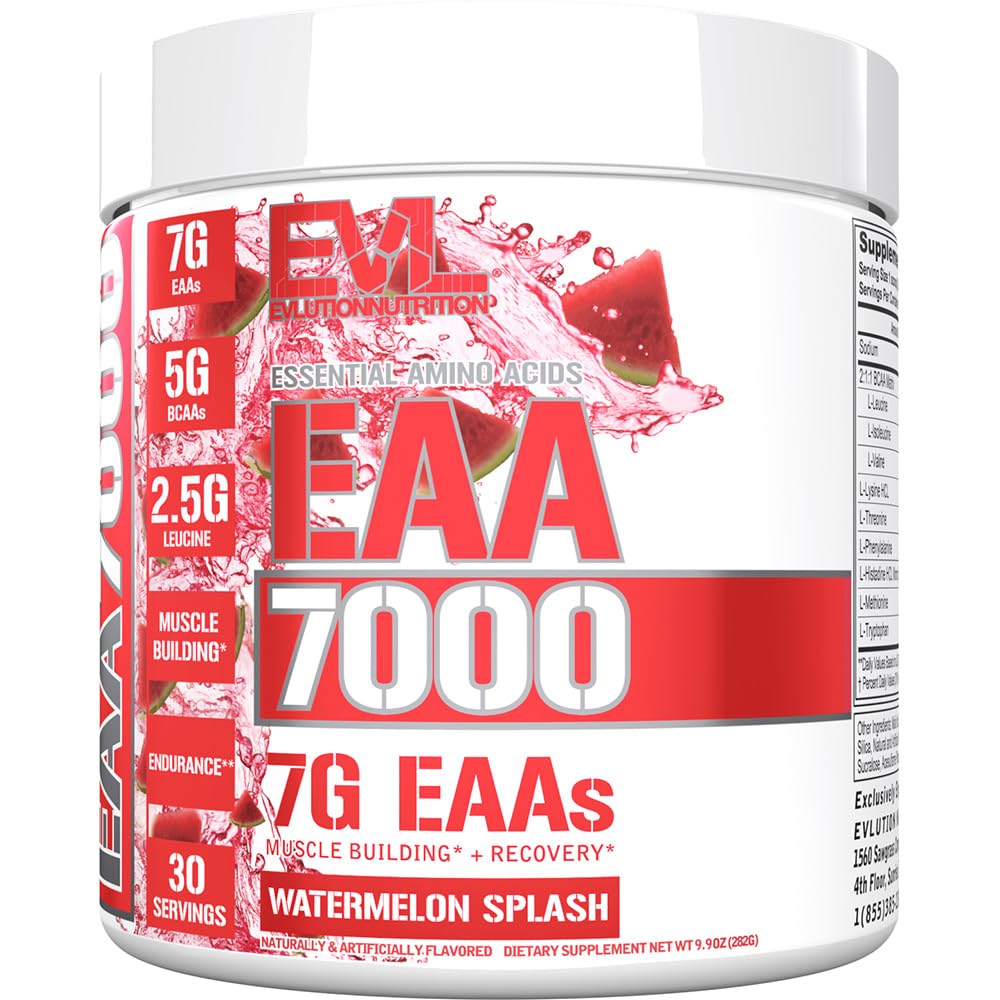 Episosi Nuklir EA7000 - Pra dan Post Workout Powder - Pembangunan Otot + Pemulihan - 7g Estile Amino Acids + 5g BCAAs - Dukungan Endurance + Energy - 30 Servings