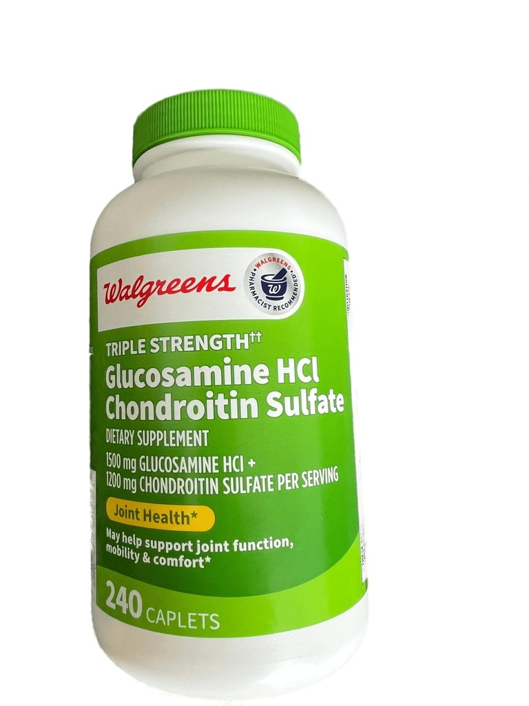 Walgreens Glucosamine Chondroitin Triple Power 1500 mg Glucosamin HCL 1200 mg Chondroitin - 240 Caplets