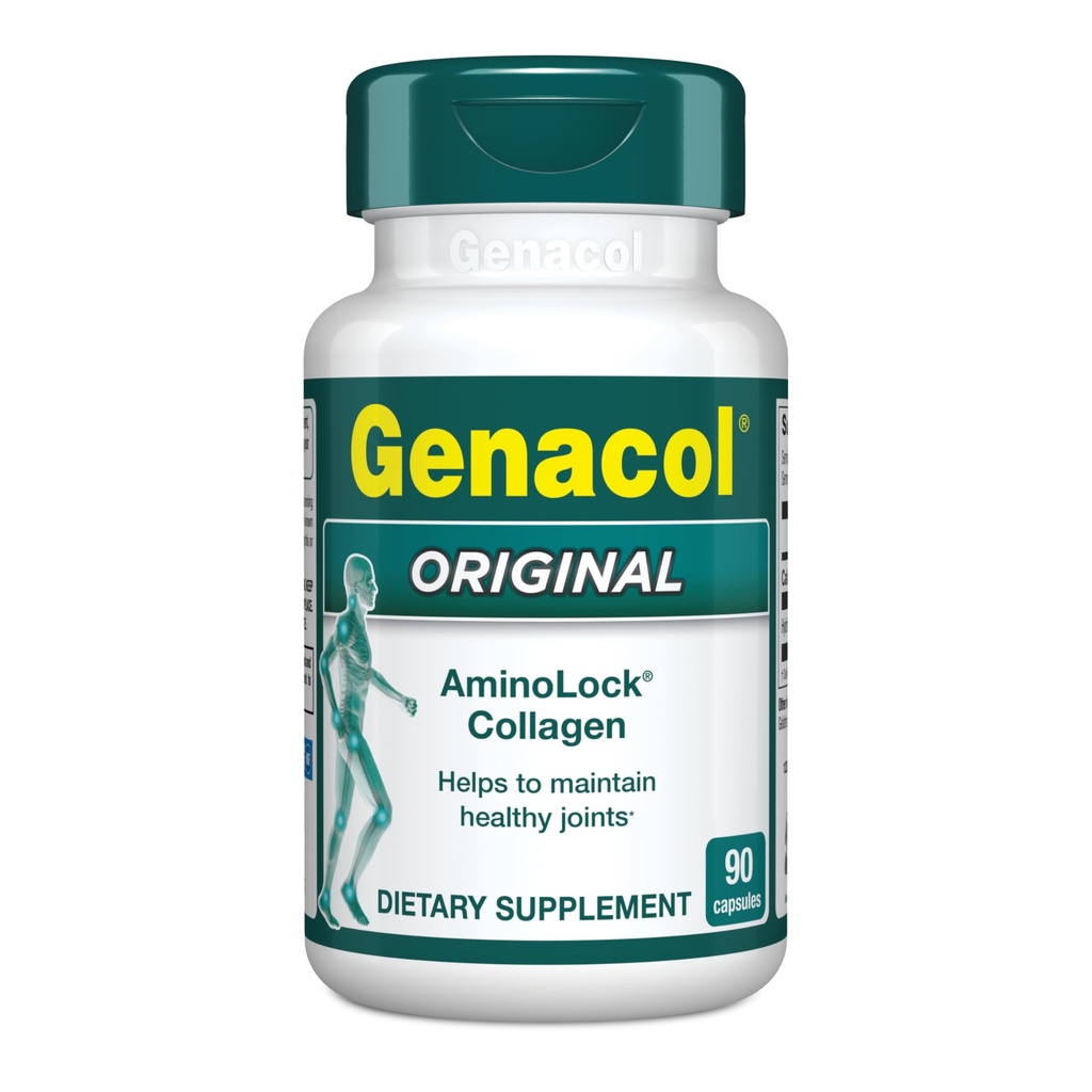 Genacol Asli - Collagen Tambahan dengan Ultra- Hydrolyzed Collagen Peptides, Menjaga Kesehatan Gabungan, untuk Joints & Knee, 90 Kapsul (30- Day Suppply)