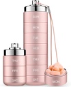 Mossime Metal Travel Pill Organizer, Portable 7 Day Vitamin Organizer Stackable, Waterproof 1 Times A Day Pill Box, Large Pill Container, Daily Medicine Organizer for Vitamin, Fish Oil, Suplemen