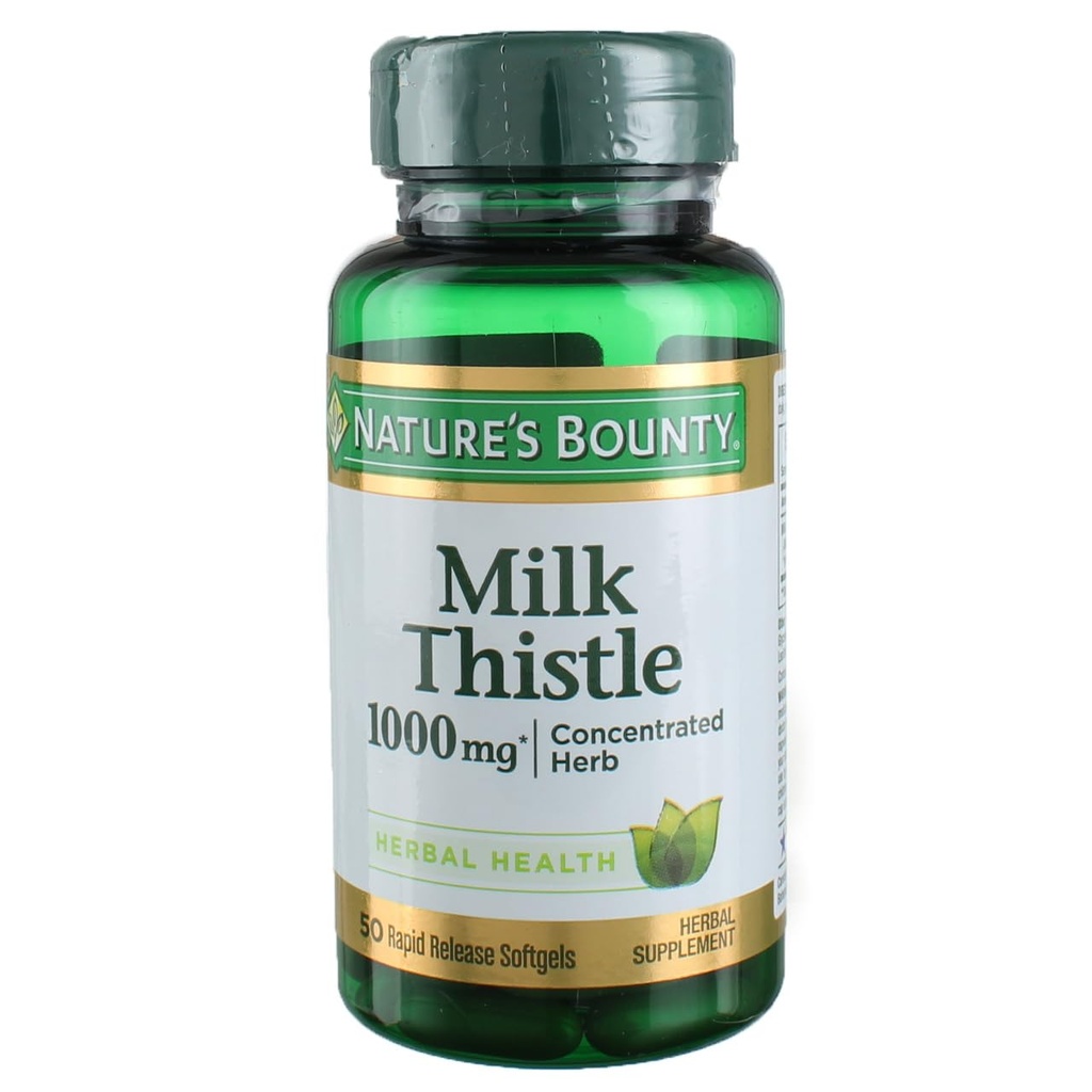 Nature 's Bounty Milk Thistle 1000 mg, 50 Softgels (3 Pack)