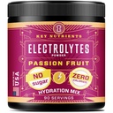 KEY NUTRIENTS Multivitamin Electrolytes Powder No Sugar - Delicious Passion Fruit Electrolite Powder - Endurance & Energy Suplemen - Powder Hidration - Tidak Ada Kalori- 90 Servis - Dibuat di USA