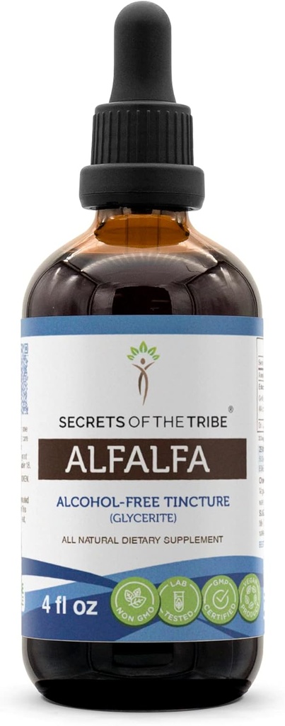 Alfalfa Ticture Alcohol- Free Liquid Extract, Alfalfa Dry Leaf 4 fl oz