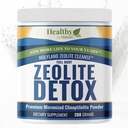 HolyLand Zeolite Cleanse - Zeolite Detox Powder (7.05oz 200 Gram) - Clinopololit Natural Activated - Mitronized 0- 25 - Full Body Detox for Women - Supports Energy, Focus, Imunity Health