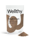 Bubuk Superfood Wellthy Collagen, Perkelahian Stress & Fatigue, Cacao, Mushroom Powder - Organic Chaga & Reishi Ekstraksi, Tersertifikasi Organik Matcha, Allergen- Free & Non - GMO