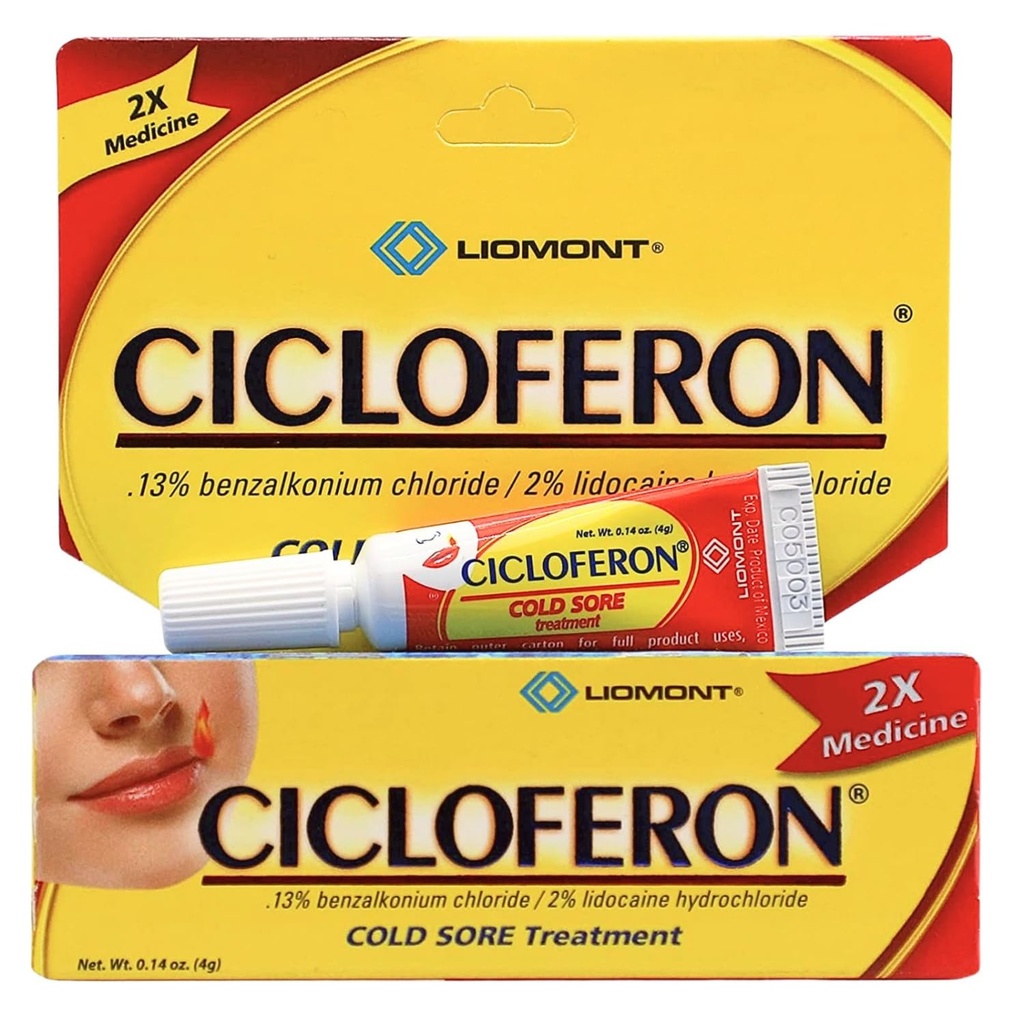 Cicloferon Cold Sore Treatment Gel, Clear, 1 tube of 0.14 Oz (Paket 1)