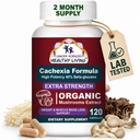 CANCER SCIENCES Cachexia Suplemen, USDA Certified Mushroom Organik Ekstrate Capsules, Extra Kekuatan 1.500 mg, Potensi Tinggi 40% Beta- Gablans, Imune & Metabolic Dukungan, Dukungan Woight & Muscle Mass