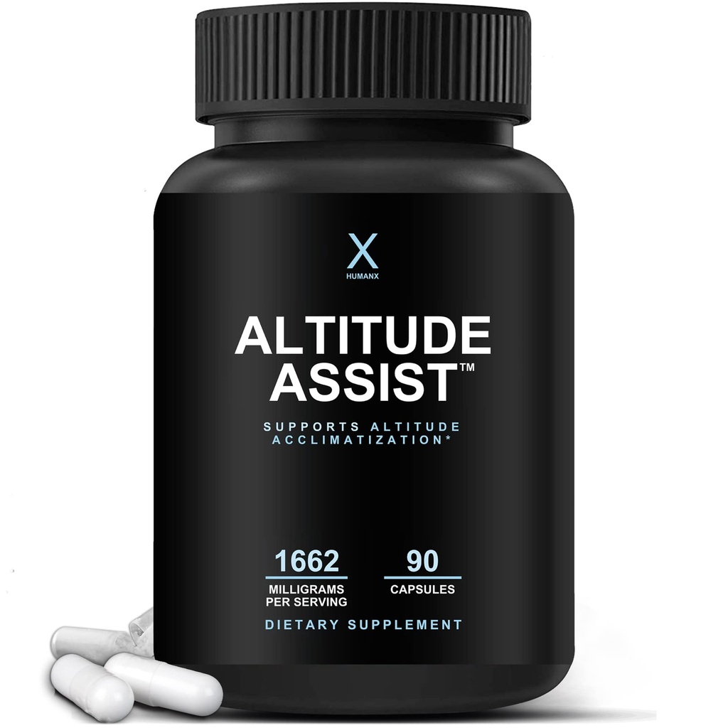 Bantuan Ketinggian - Pencegahan Ketinggian - Bantuan untuk Olahraga Gunung (Skiing, Snowboarding, Climbing) - Non GMO, Vegan, Keto - Formula untuk Acklamation, Ketinggian Suppplemen Ketinggian - oleh HumanX