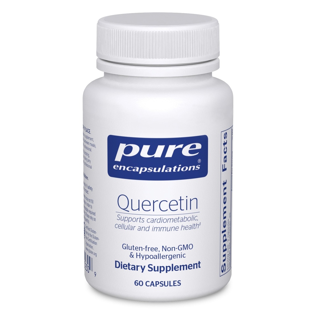 Ensulasi Murni Quercetin - 500 mg - Dukungan Ammune, Kesehatan Sel & Hati - Suplemen Antioksidant - Gluten Bebas & Non- GMO - 60 Kapsul