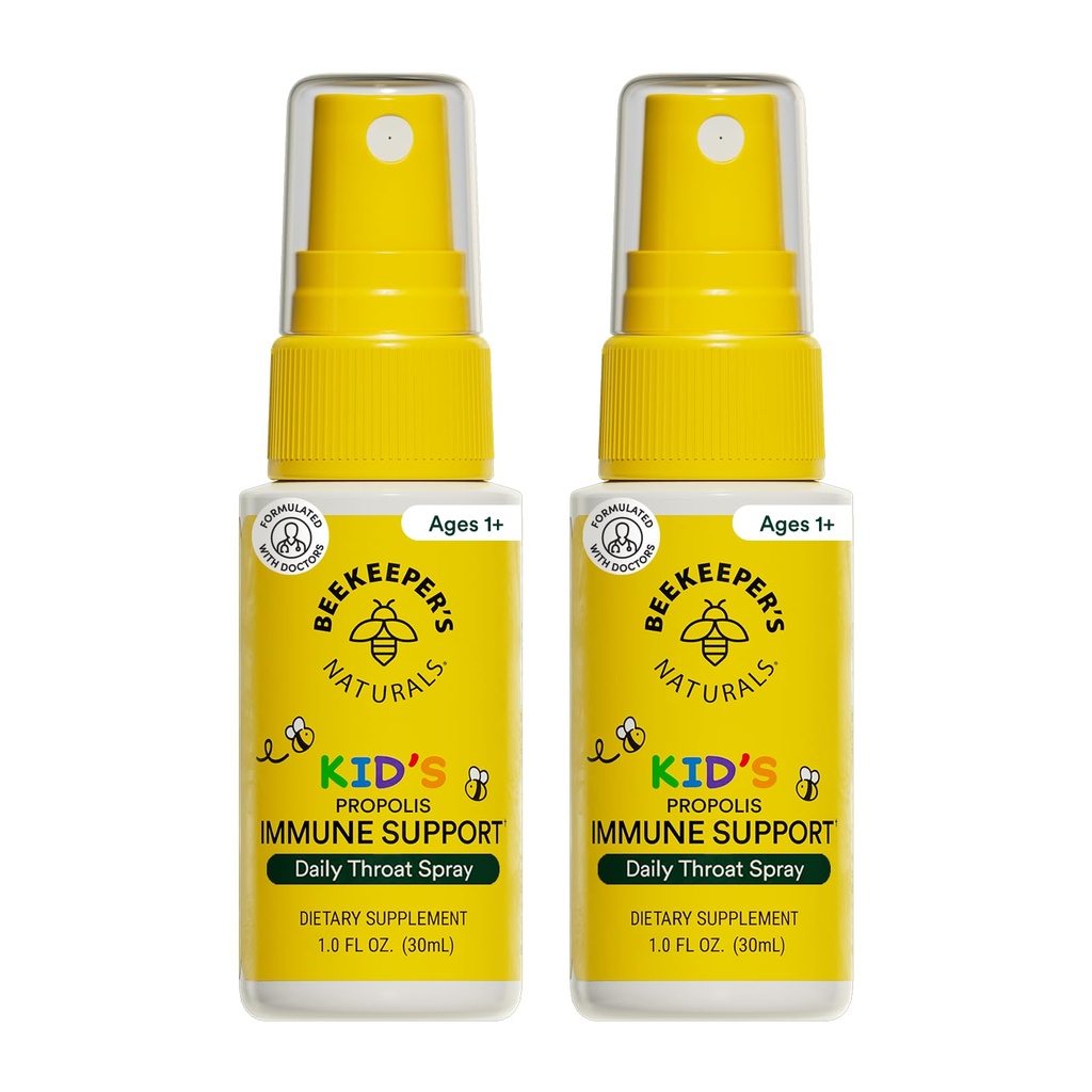 Anak-anak Beekeeper Propolis Semprot Ekstrak Propolis 95% Lebah - Dukungan Ammuniune Alam & Sore Throat Relief, Antioksidants & Gluten- Bebas, 1.06 oz (Paket 2)