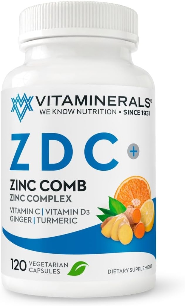 Vitamin (Z) D C, Zinc Complex 50mg 124; Vitamin D3 250mcg 124; Vitamin C 500mg 124; Ginger 124; Lysine 124; Turmeric Capsules 124g; Vegetarian Capsules 12.44; 120 PNS
