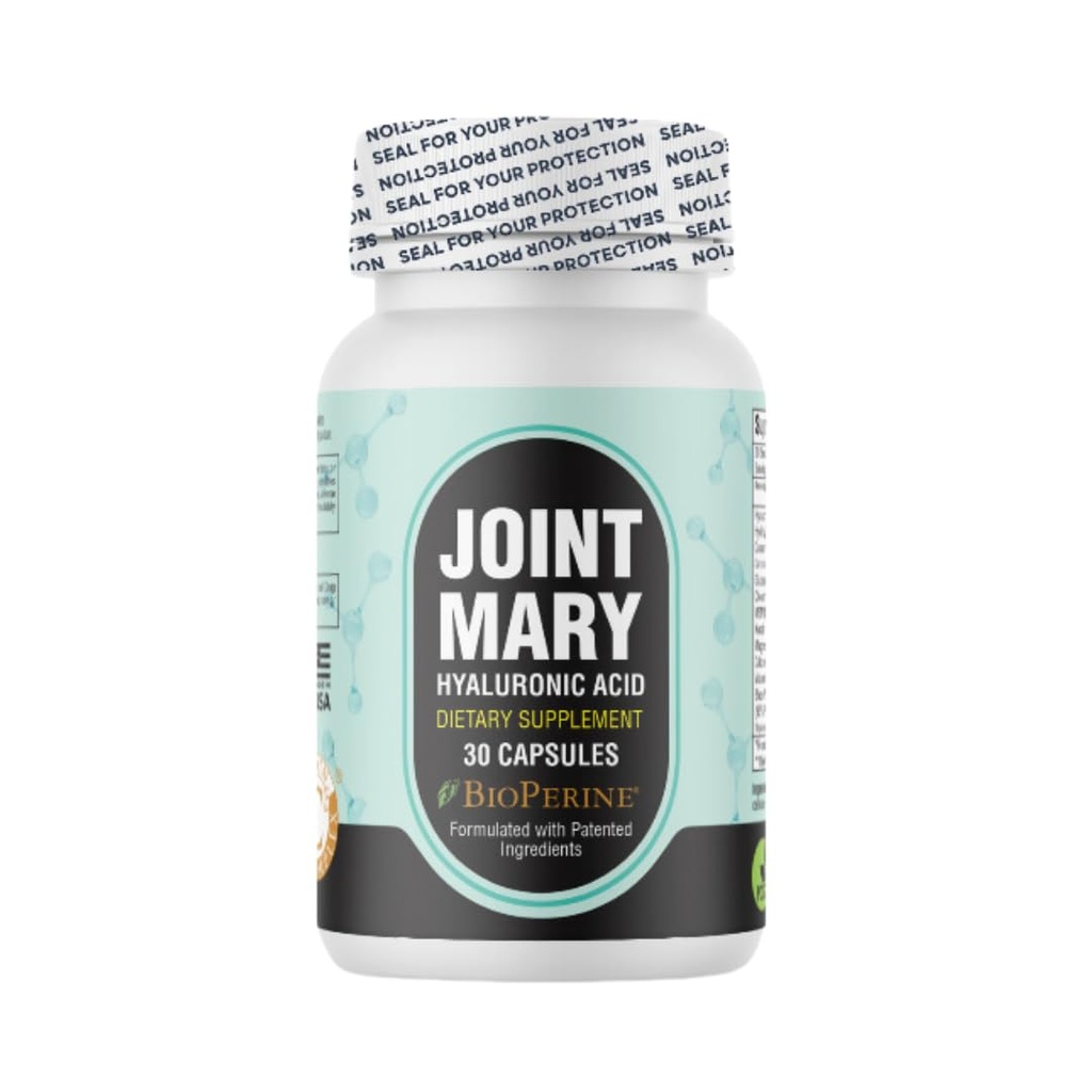 Suplemen Acid Hyaluronic-Advanced Joint Dukungan dengan Collagen Hidrolyzed, Turmeric, Glucosamin, MSM, Vitamin C - 30 Kapsul