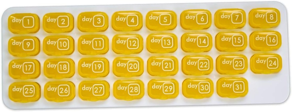 31 Hari Pill Pod Monthly Organizer untuk Easy Medication Management