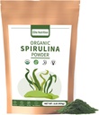 Spirulina Powder Organik, Non- GMO, USDA Tersertifikasi, Energi Super Food Hijau, Tinggi Protein, Minexidants, Antioksidan, dan Vitamin, 1 pon