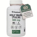 Pristine 'S Holy Basil Capsules - 500 mg Gluten Free Imunity & Relaxation Suplemen Adaptogen - 60 Day Supply - Tulsi Holy Basil Extract Capsules - Vegan - Non-GMO