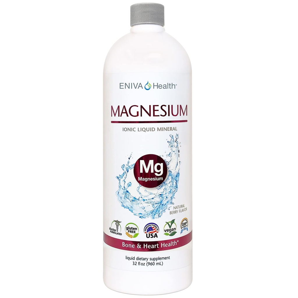 Liquid Ionic Magnesium Supplemen (32oz) Kesehatan Digetical, Muscle Energy and Bones. Zero Calories. Zero Sugar. oleh Eniva Health.