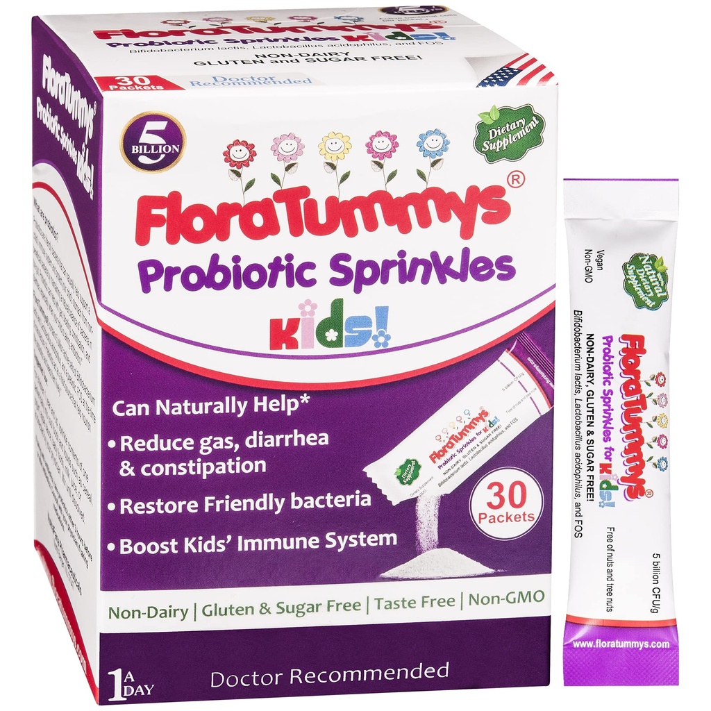 FloraTummmys Progories for Kids: 30 Taste- Free Powder Pawder, Free Food Allergens, Non-Dairy, Gluten Free, Sugar Free, Non-GMO, Vegan