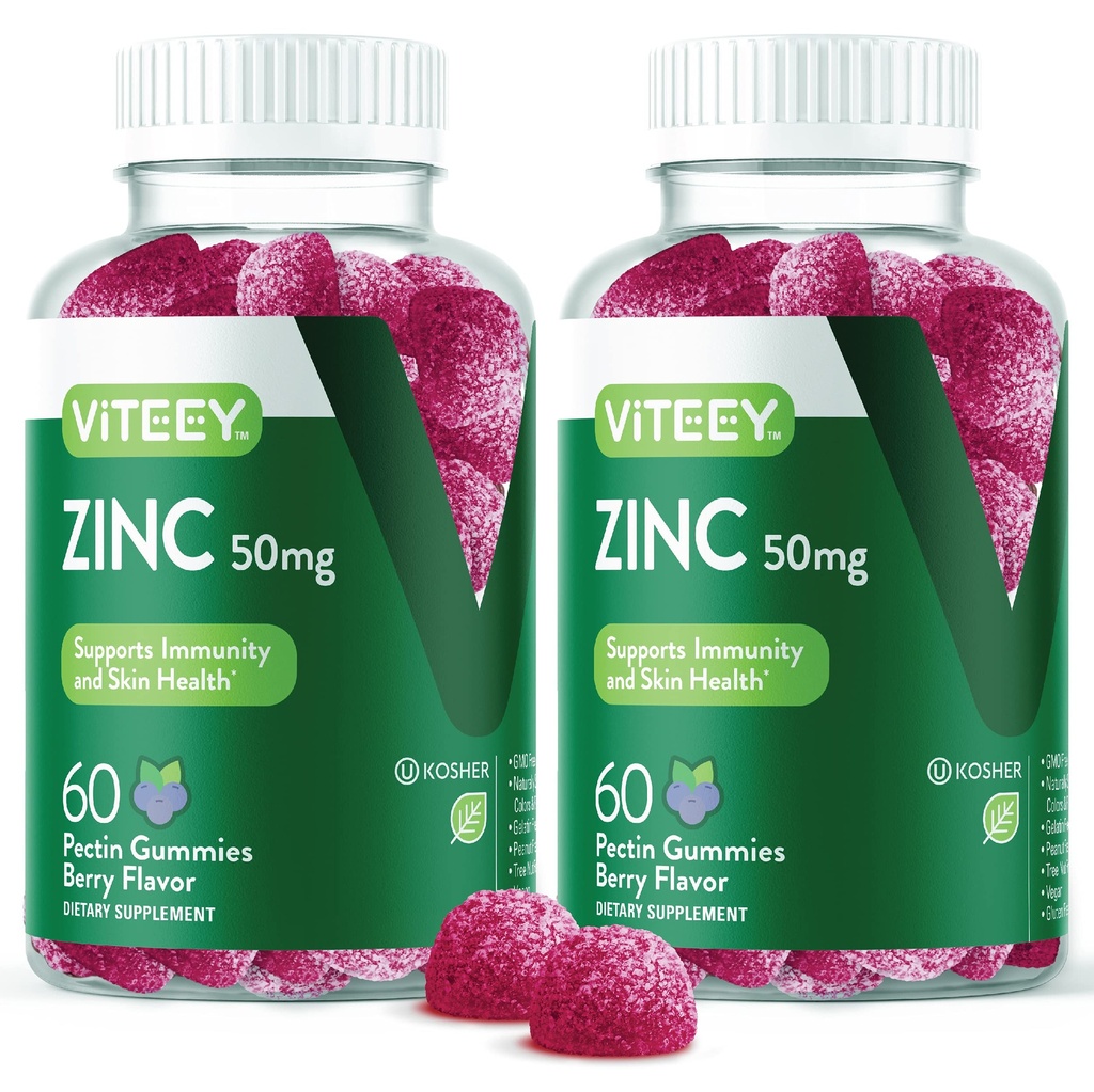 VITEEY Zinc Mimic for Men and Women - Zinc Suplemen 50mg - Ammune Boost & Skin Health - Vegan, Gluten Free - 120 Count