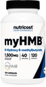 Nutricost myHMB Capsules 1.500MG Calcium HMB Per Serving, 120 Capsules, 40 Services Line, Calcium B-Hydroxy B-Methylbutyrate Monohydrate