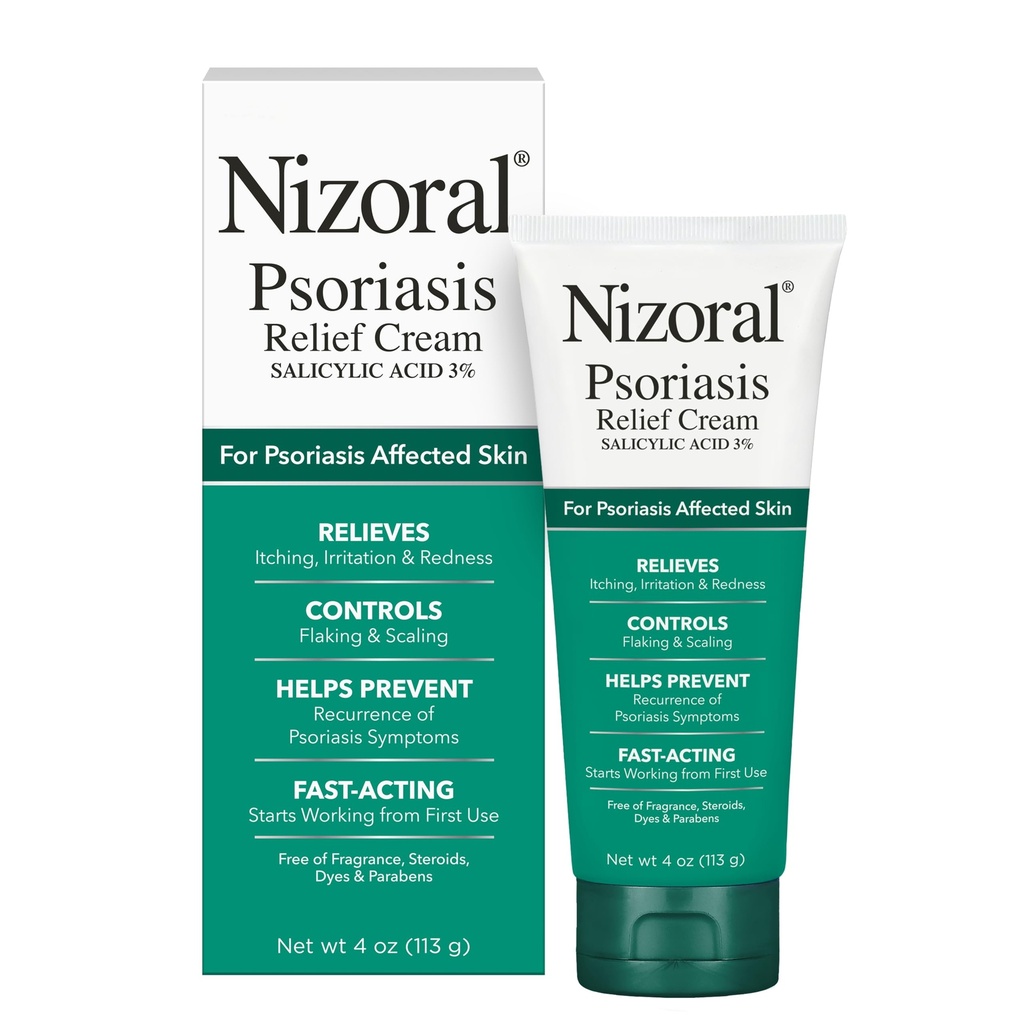 Nizoral Psoriasis Relief Itching, Irritation & Redness and Controlls Flaking and Scaling with Maximum Power Medicine (Salicylic Acid 3%), 4 Fl Oz