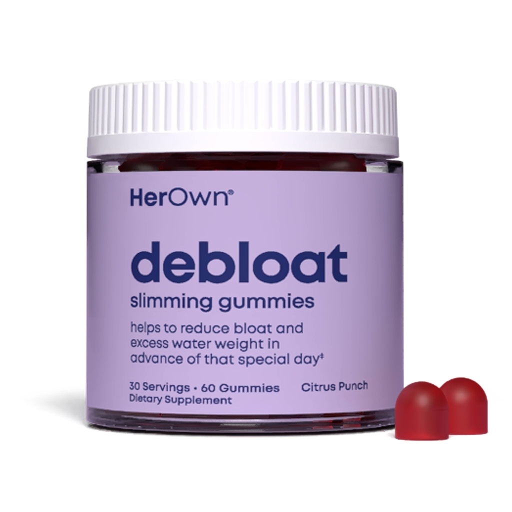Debloat Gummy, Bloating and Gas Relief, Membantu Mengurangi Retensi Air, Mendukung Energi, dengan Apple Cider Vinegar dan Dandelion, Gluten dan Soy Free, Vegan, 60 Gummies, 60 Servings