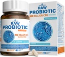 Probilisasi Raw untuk Perempuan & Pria - 100 Miliar CFU, 35 Strains, Organik Pregories & Natural Digetical Enzymes untuk Digetical, Gut & Imune Kesehatan - Dairy, Soy dan Gluten Bebas, Non-GMO, 60 Vegan Capsules