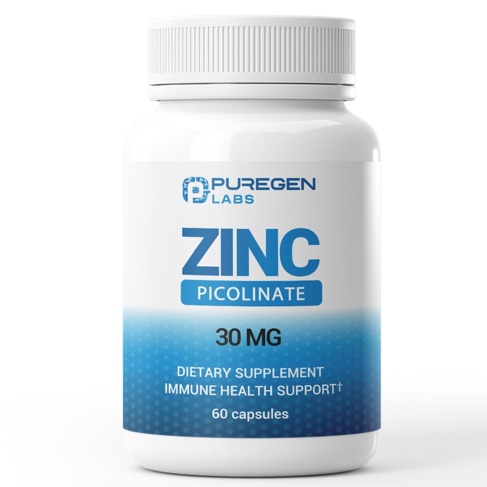 Zinc Picolinate 30mg [Absorpsi Tinggi] Suplemen - Zinc Picolinate untuk Imune Dukungan Sistem 60 Kapsul