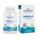 Nordic Omega-3, Lemon Flavor - 120 Soft Gels - 690 mg Omega-3 - Fish Oil - EPA & DHA - Imune Dukungan, Otak & Heart Kesehatan, Optimal Wellness - Non-GMO - 60 Servings