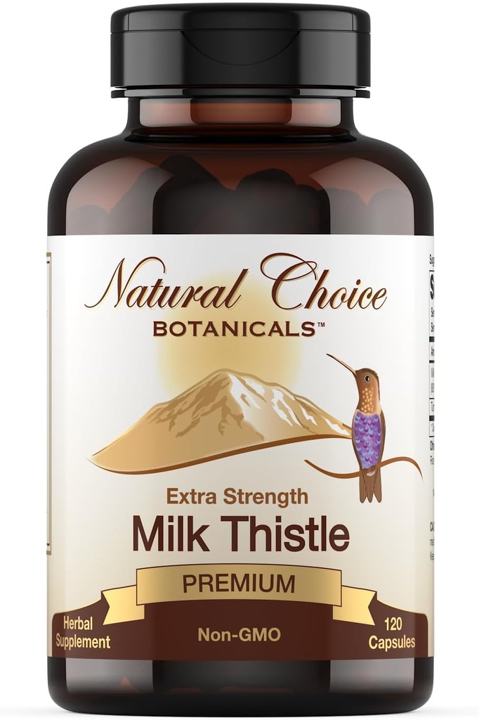 Milk Thistle Extract (80% Silymarin Flavonoid) Plus Turmeric - 120 Capsules