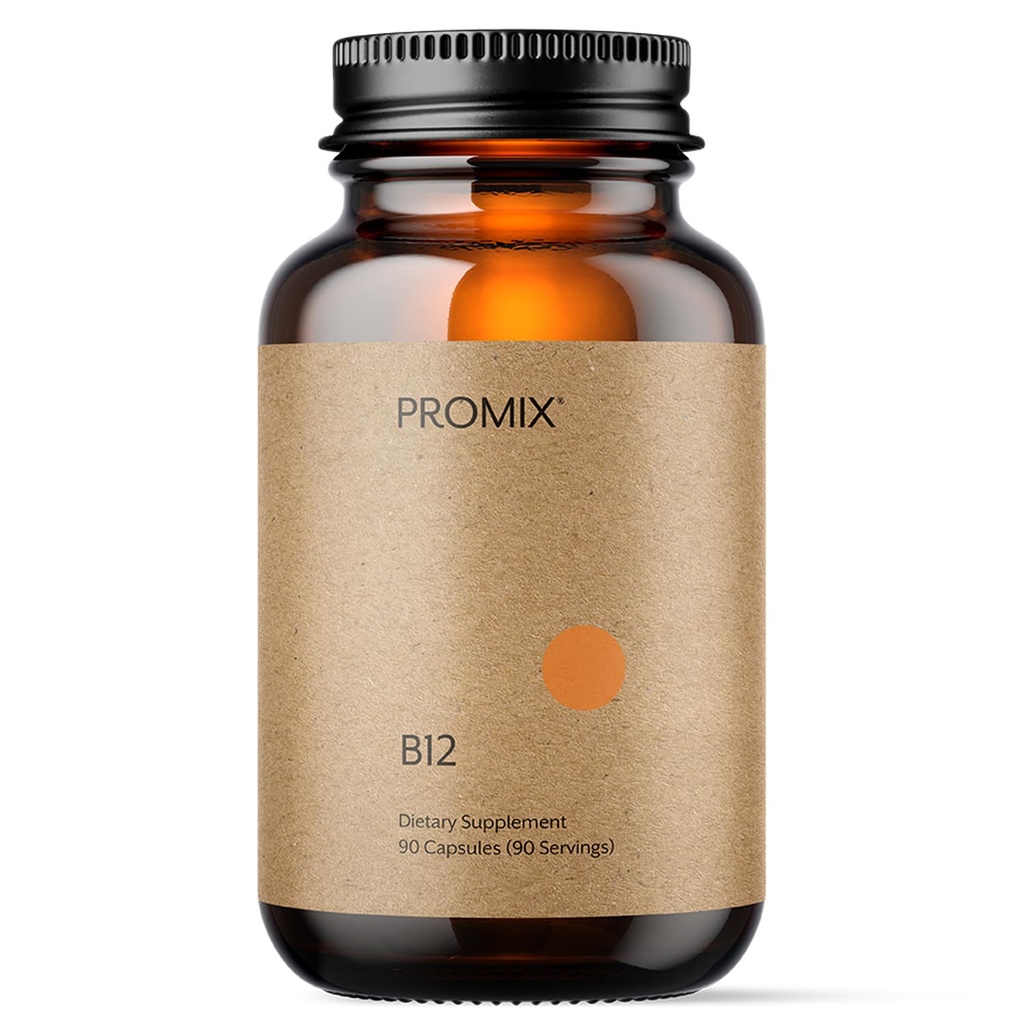 Promix Nutrition Vitamin B12 Tambahan - 10000 mcg sebagai Methylcobalamin - Gut ramah - 90 menghitung