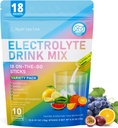 Paket Mesiu Electrolytes - Sugar Free, Alamiah Flavored, 10 Electrolite & Vitamin Electrolite Minum Mix - Variety Pack 6 Flavors, Keto Friendly, Vegan, Non-GMO, 18 Paket