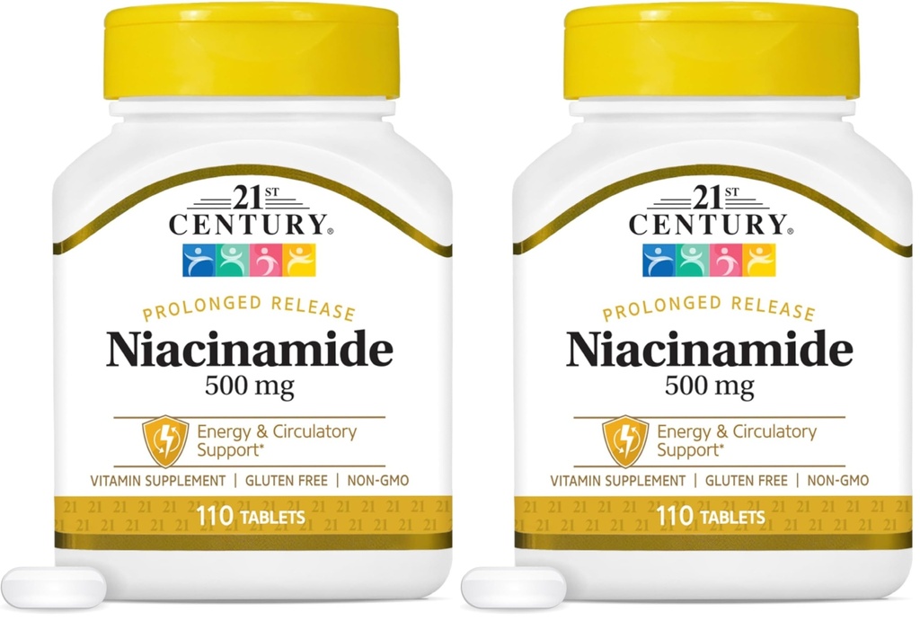 Abad ke-21 Niacinamide 500 mg Pelepasan Tablets Terlama, 11- Cacah (Paket 2)