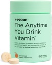 H-PROOF The Anytime You Drink Vitamin, Liver Health & Imunity Dukungan dengan Electrolytes, Milk Thistle, dan Vitamin B & C - 40 Chewable Tablet (20 Pelayan), Vegan, Tangerine