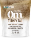 Om Mushroom Superfood Turkey Tail Organic Mushroom Powder Pouch, 7.05 Ounce, 100 Pelayan, Dukungan Imune, Polysacchrides, Beta- GhatHealth & Holistic Defense Mushroom Suplemen