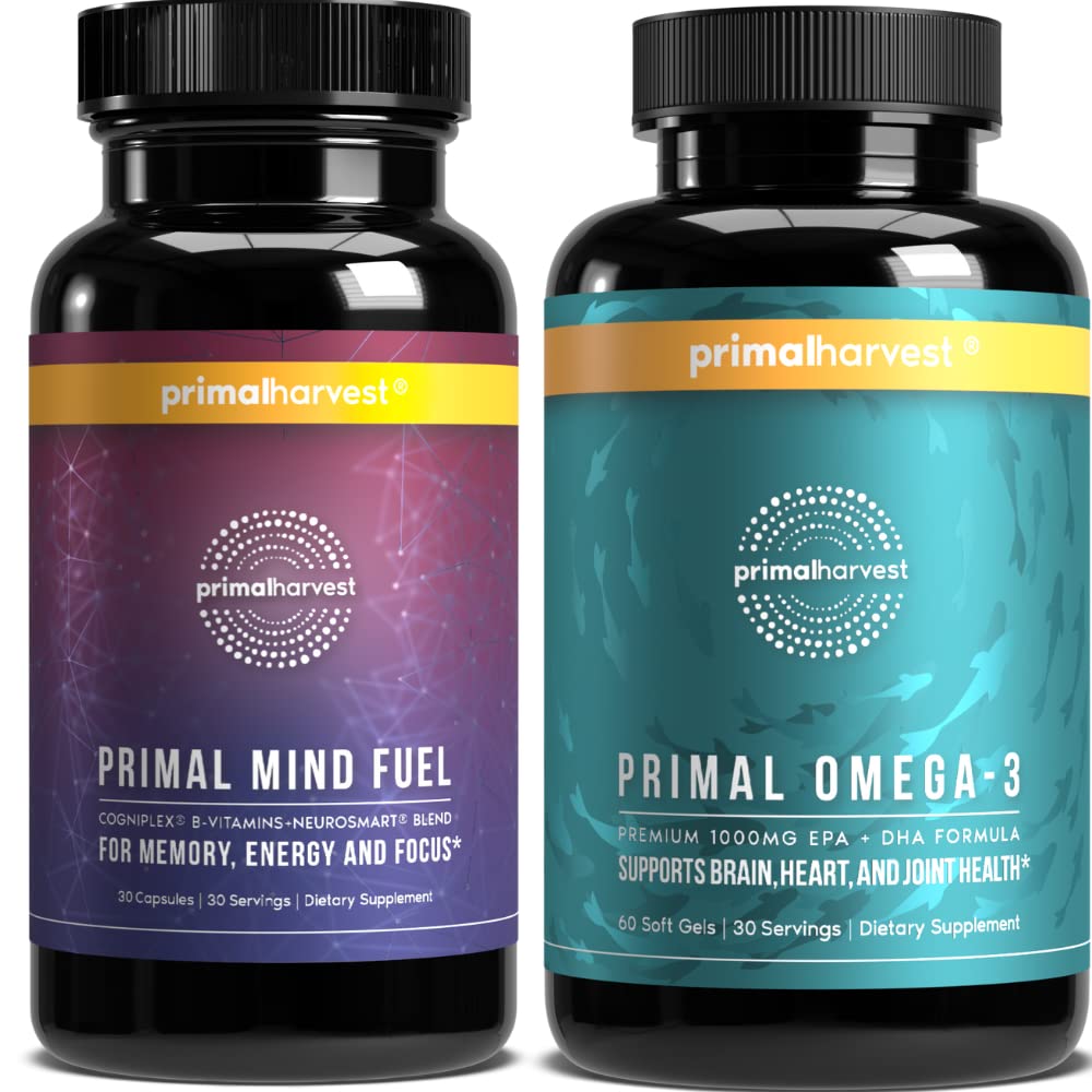 Suplemen Mind Fuel & Omega 3 untuk Katup Wanita dan Minyak Ikan Pria dan Mind Fuel Booster Pil