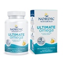 Muara Nordic Ultimate Omega, Lemon Flavor - 60 Soft Gels - 1280 mg Omega-3 - Tinggi - Potency Potency Oil Suplemen dengan EPA & DHA - Proote Brain & Heart Health - Non-GMO - 30 Servis