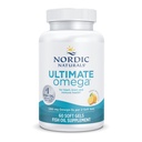 Muara Nordic Ultimate Omega, Lemon Flavor - 60 Soft Gels - 1280 mg Omega-3 - Tinggi - Potency Potency Oil Suplemen dengan EPA & DHA - Proote Brain & Heart Health - Non-GMO - 30 Servis