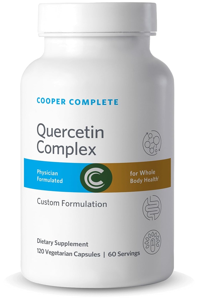 Cooper Complete Quercetin Complex dengan Stinging Netles, Bromelain dan Vitamin C. 120 Kapsul. Paket 1