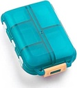 Daily Travel Cill Case Organizer, Small 10 Comments Medicine Box Dispenser, Compact Purse Portable Pill Reminder Sempurna untuk On- TheGo Storage Vitamin, Fish Oil, Calcium Tablet, Green