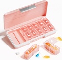 Betife AM PM Pill Organizer 2 Kali sehari, 7 Hari Kotak Pil Pil Pill Perjalanan Weekly Organzer dengan Kontainer Terpisah, Portable Daily Medicine Dispenser Case for Vitamin, Fish Oils, Suplemen