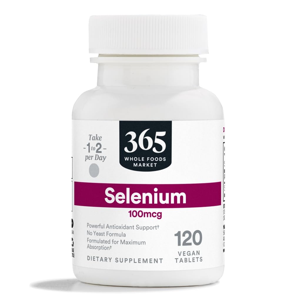 365 oleh Whole Foods Market, Selenium 100mcg, Vegan, 120 Tablet