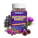 Milk Thistle Gummies, Milk Thistle Extract 1000mg, Liver Detox, Antioksidant Dukungan, Non-GMO, Non-Gluten, Vegan, Milk Thistle Supplemen, 60 Count